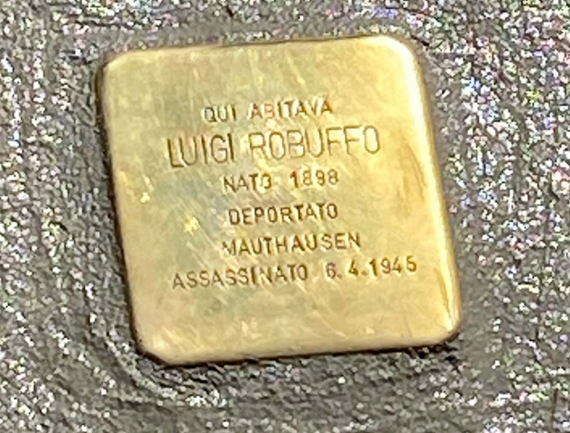 78° Festa della Liberazione - posizionata pietra di inciampo per Luigi Robuffo, deportato e assassinato a Mauthausen